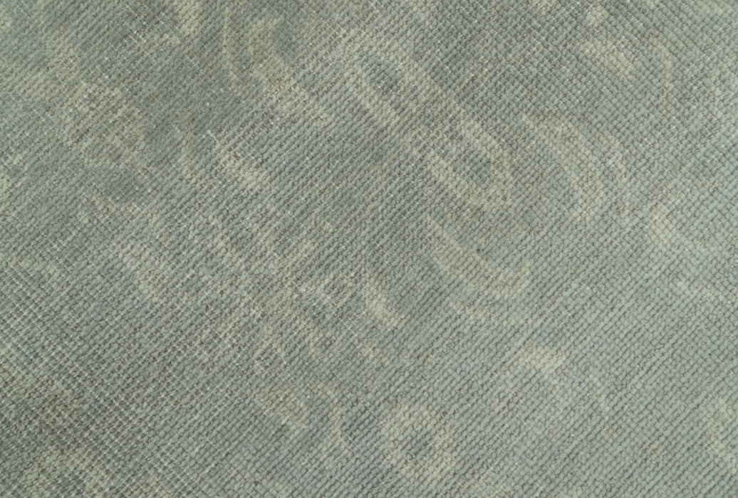 Custom Made Silver Traditional Silver Hand Knotted Wool Rug