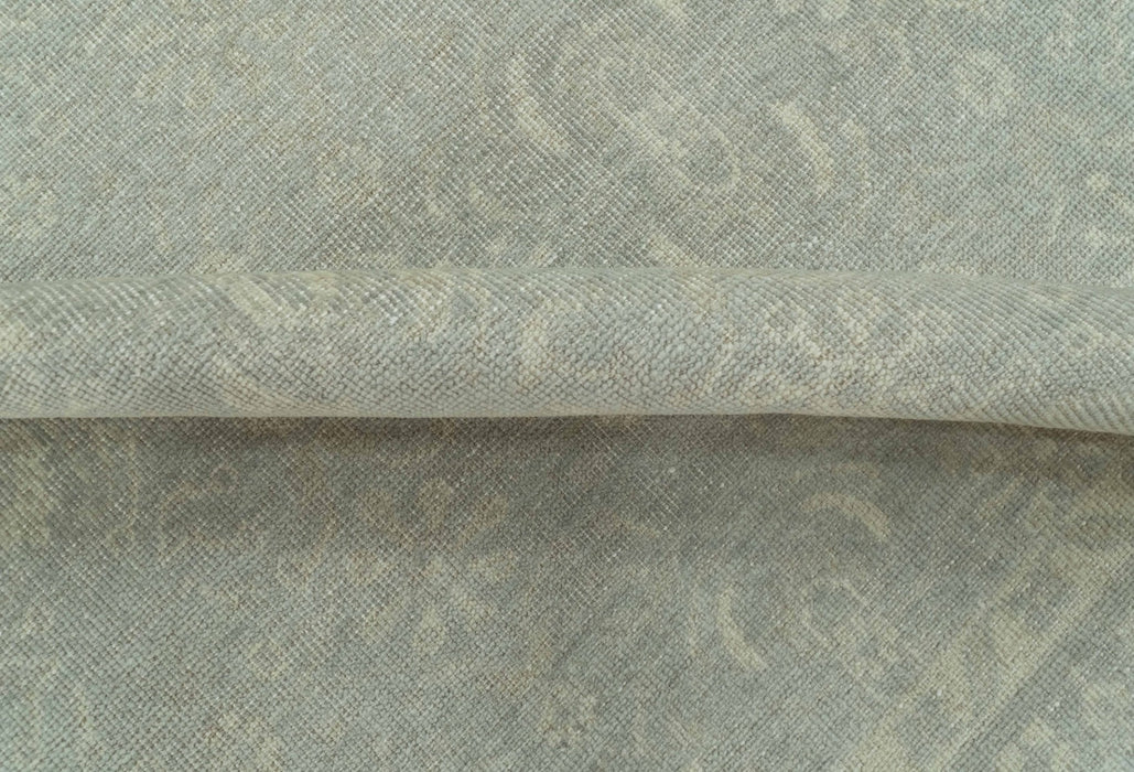 Custom Made Silver Traditional Silver Hand Knotted Wool Rug