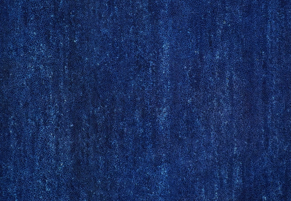 Custom Made Solid Modern Blue Hand Tufted thick Wool Area Rug