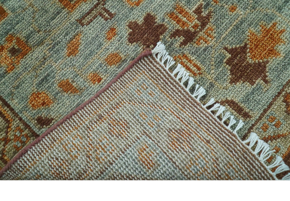 Custom Made Traditional Heriz Brown, Beige and Rust Hand Knotted wool area rug