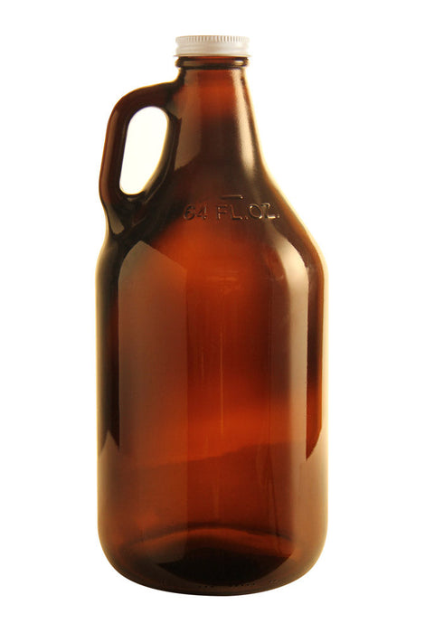 64 oz Amber Glass Beer Growler