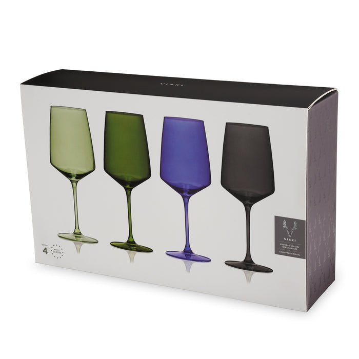 Reserve Nouveau Crystal Wine Glasses in Seaside Set of 4