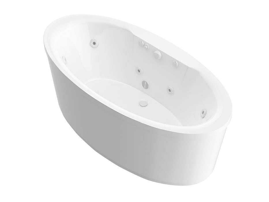 Atlantis Whirlpools Suisse 34 x 68 Oval Freestanding Whirlpool Jetted Bathtub