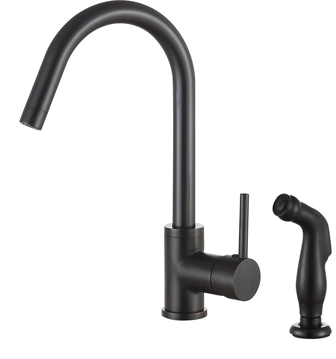 Farnese Single-Handle Standard Kitchen Faucet with Side Sprayer in Oil Rubbed Bronze