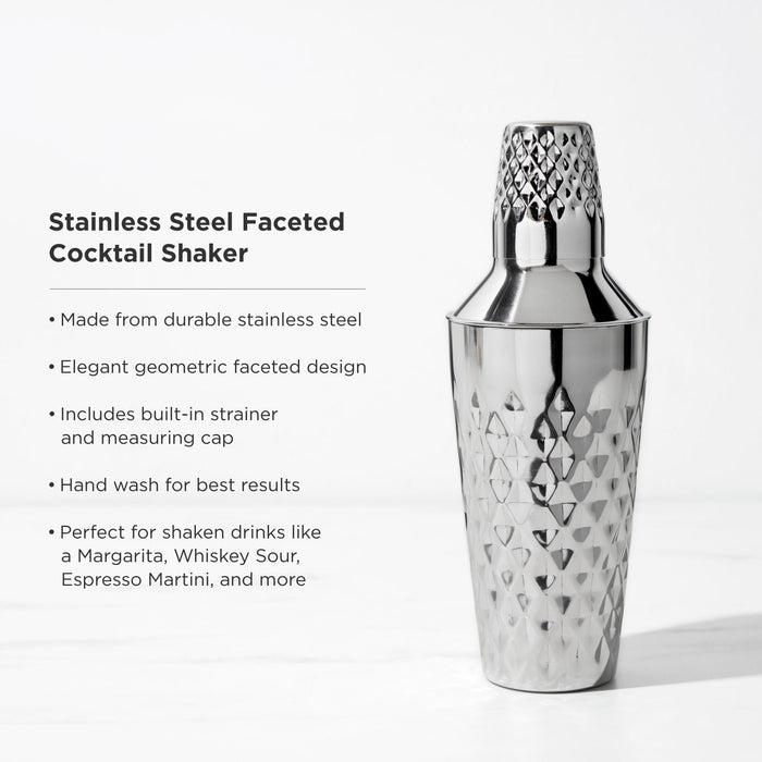 Irving Stainless Steel Faceted Cocktail Shaker