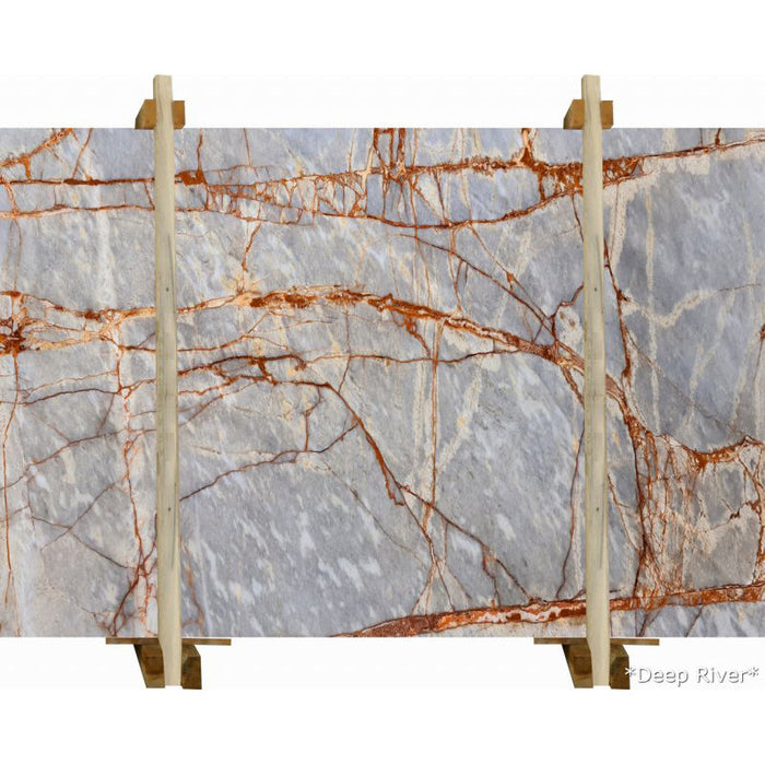 Deep River Gray Bookmatching Marble Slabs Polished - Livfloors Collection
