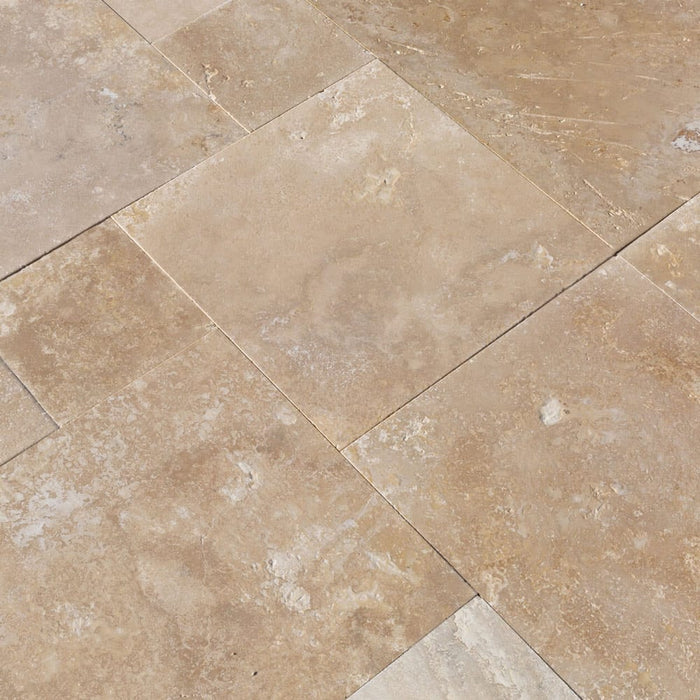 Denizli Beige Travertine Tile Antique Pattern - Livfloors Collection
