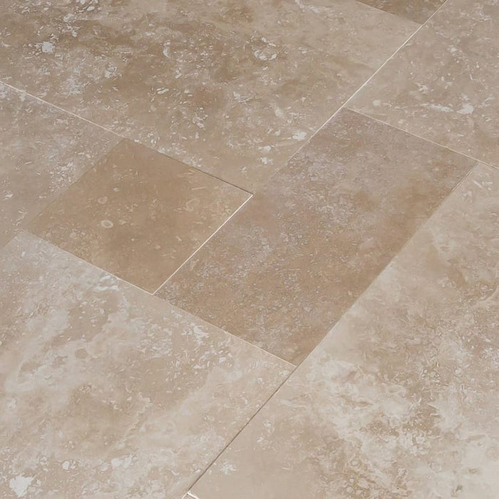 Denizli Beige Travertine Tile Antique Pattern - Livfloors Collection