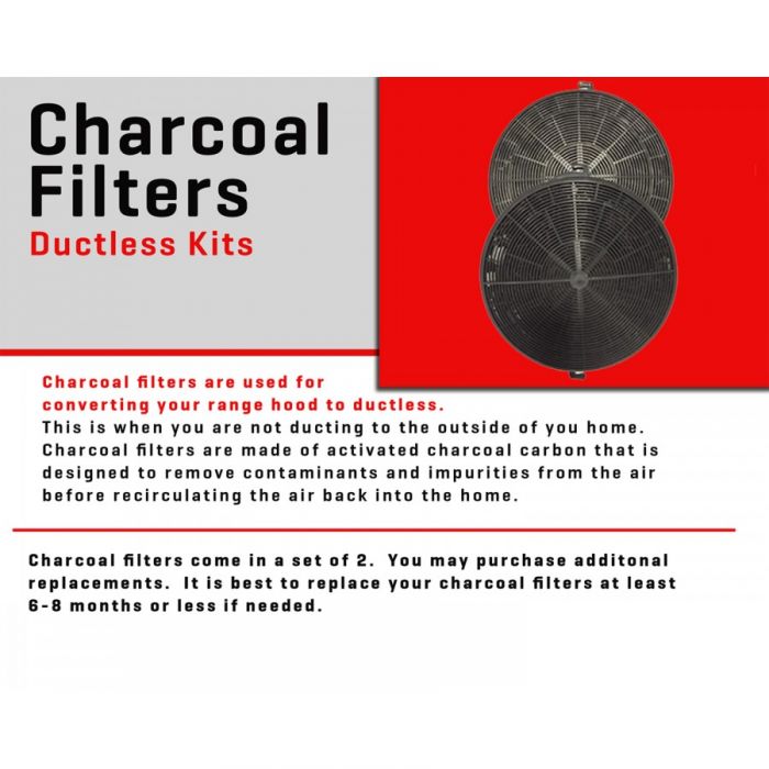 ZLINE 1 Set Charcoal Filters (CF1-587/597/9597) for Range Hoods w/ Recirculating Option