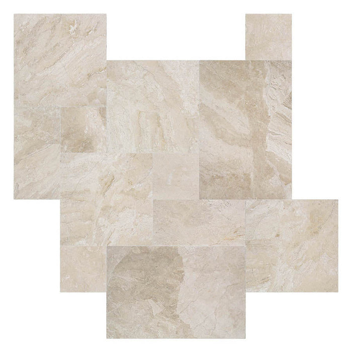 Diana Royal Beige Marble Versailles Pattern Floor and Wall Tile - Livfloors Collection