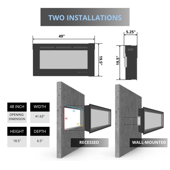 Dimplex Sierra Wall Mounted/Tabletop Electric Fireplace