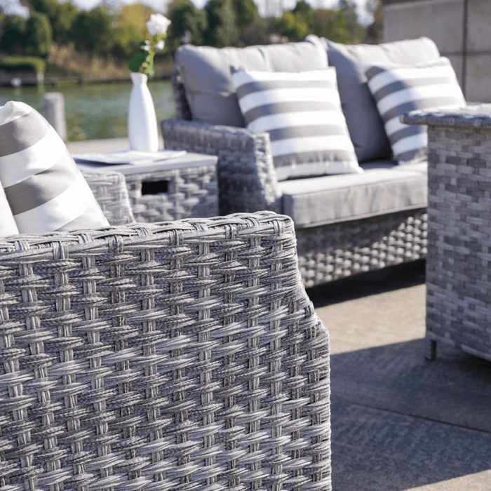 Direct Wicker Amora 5-Piece Outdoor Furniture Set with LP Fire Pit Table (PAF-1801-New)