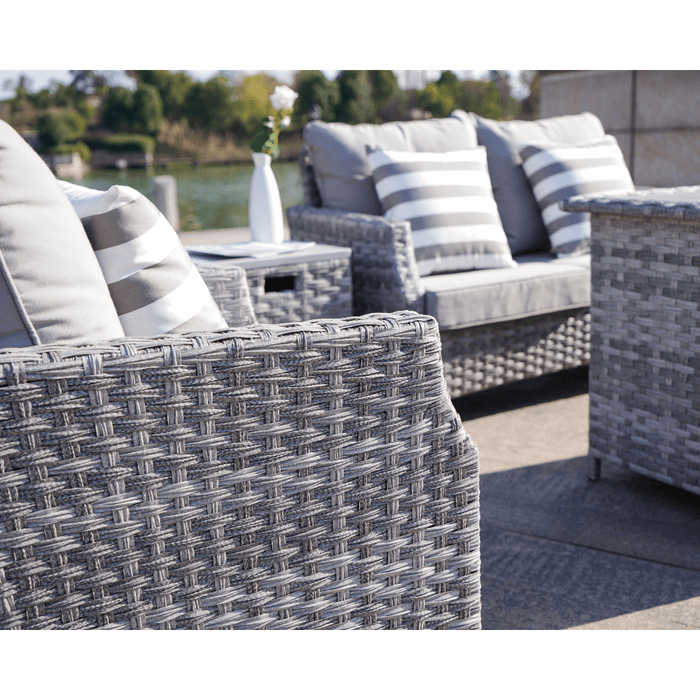 Direct Wicker Amora 5-Piece Outdoor Furniture Set with LP Fire Pit Table (PAF-1801-New)