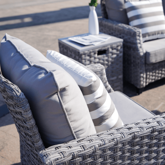Direct Wicker Amora 5-Piece Outdoor Furniture Set with LP Fire Pit Table (PAF-1801-New)