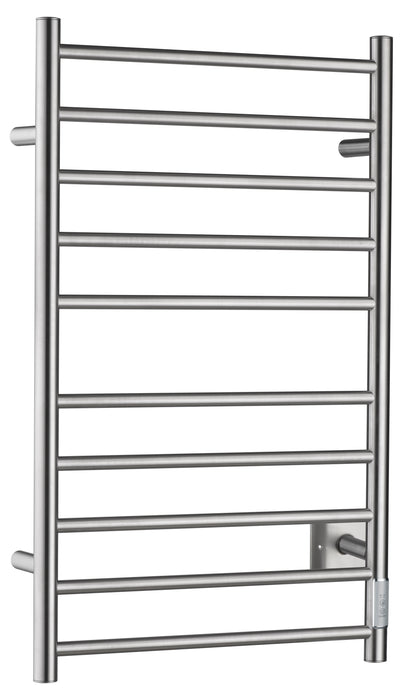 ANZZI Crete 10-Bar Stainless Steel Wall Mounted Towel Warmer Rack with Brushed Nickel Finish