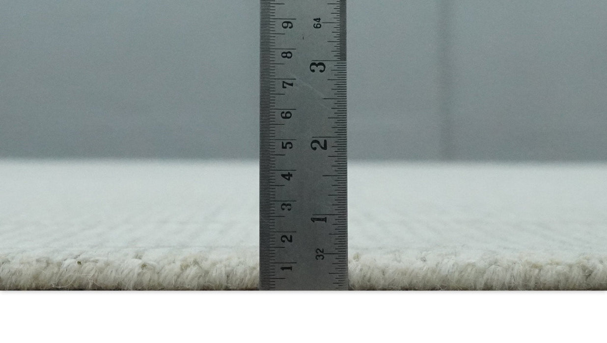 Earthy Neutral Custom Made Hand Tufted Multi Size Woolen Modern Ivory and Beige Area Rug