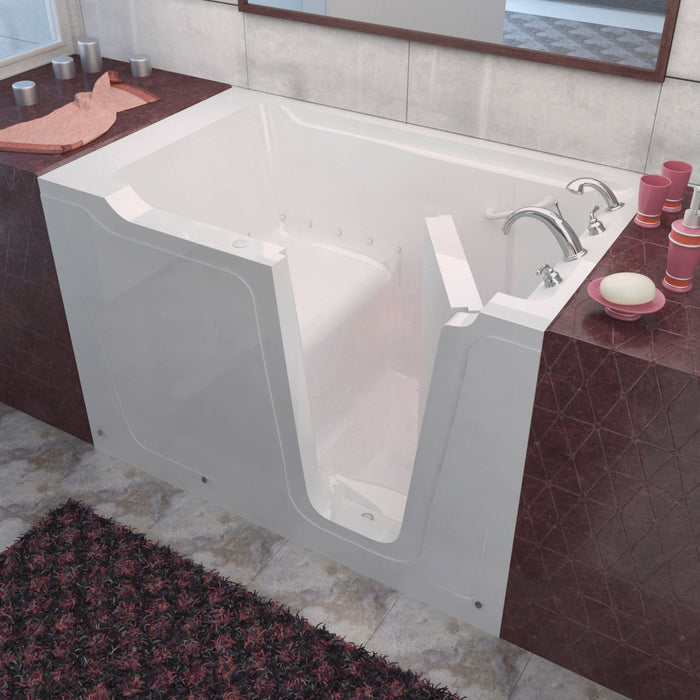 MediTub Walk-In 36 x 60 Right Drain White Air Jetted Walk-In Bathtub