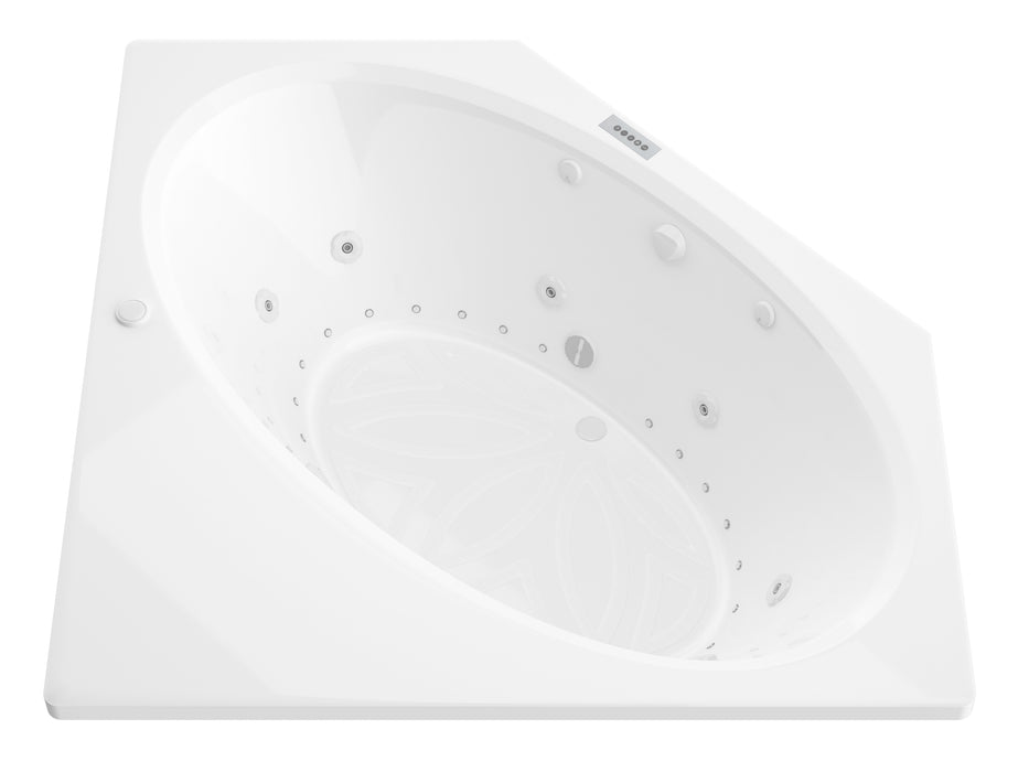 Atlantis Whirlpools Venus  Deluxe Series 62.125 x 82.5in. Air and Whirlpool Jetted Bathtub in White