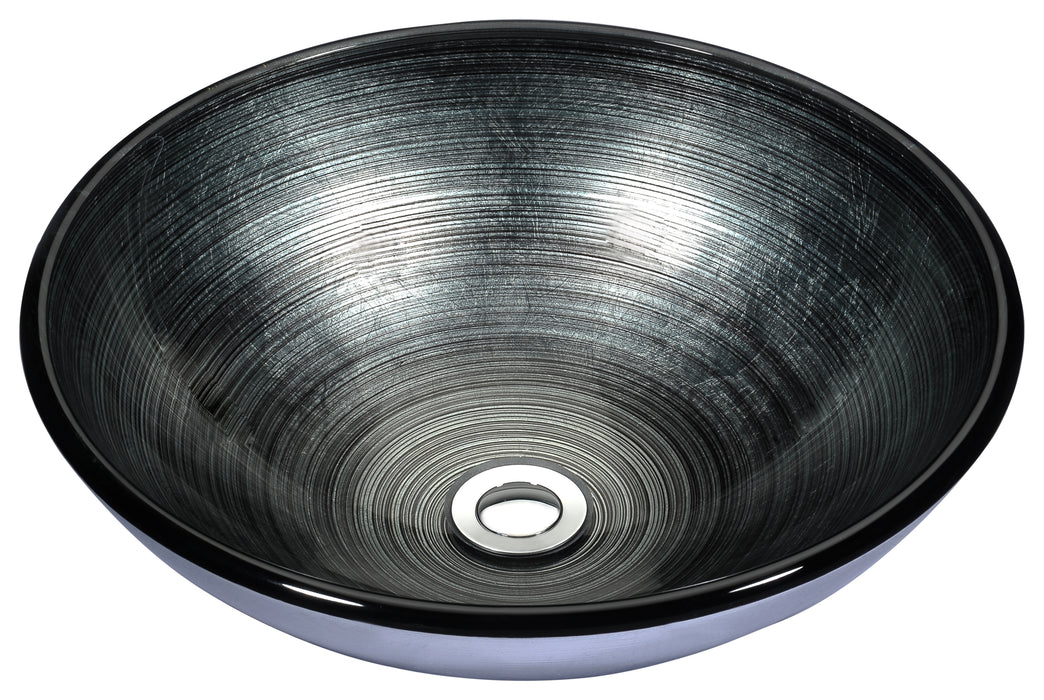 Stellar Series Deco-Glass Vessel Sink in Precious Storm