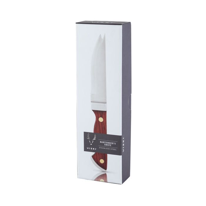 Professional Bartender Knife with Acacia Wood Handle