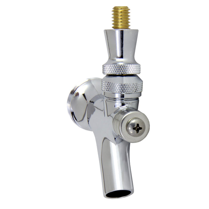 Self-Closing Chrome Beer Faucet with Brass Lever