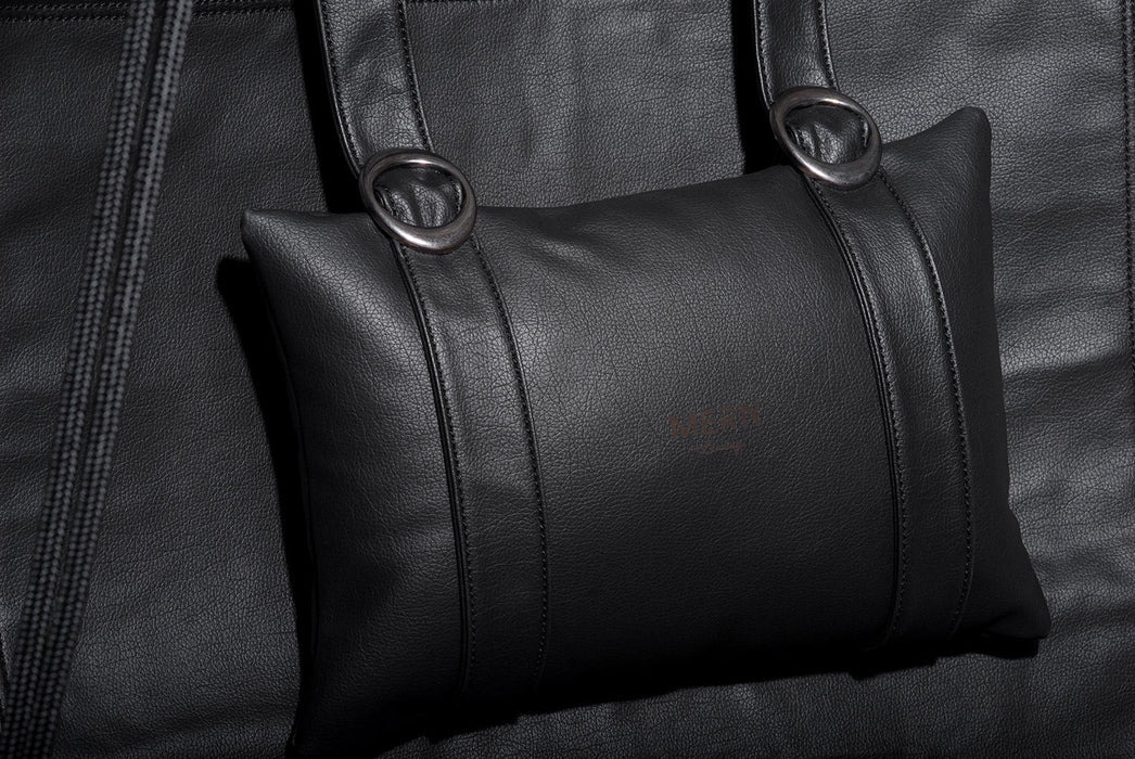 Faux Leather Round Hanging Chair Black