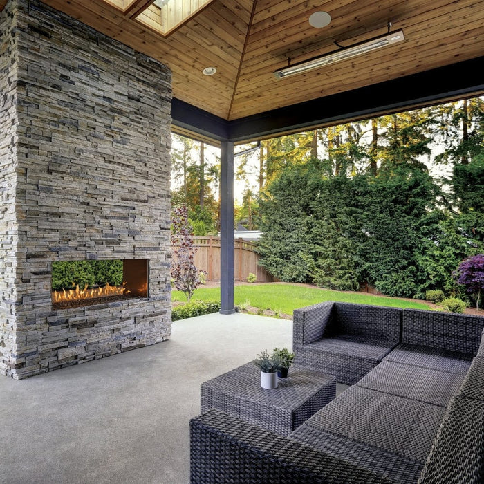 Fire Garden Linear Vent-Free See-Through Outdoor Natural Gas Fireplace