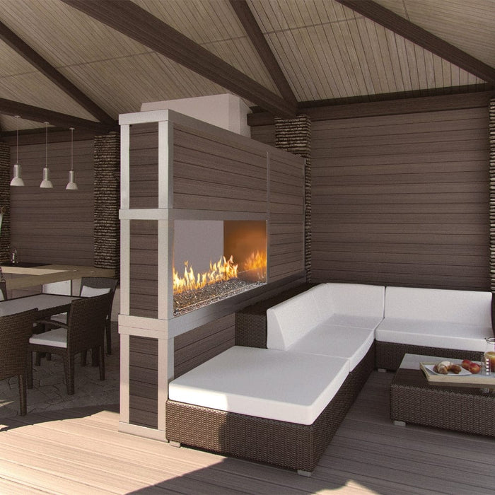 Fire Garden Linear Vent-Free See-Through Outdoor Natural Gas Fireplace