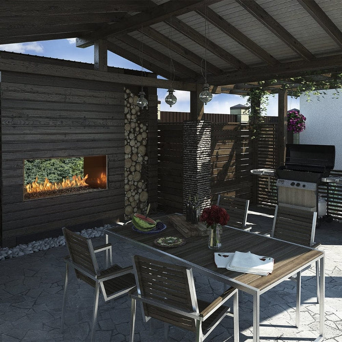 Fire Garden Linear Vent-Free See-Through Outdoor Natural Gas Fireplace