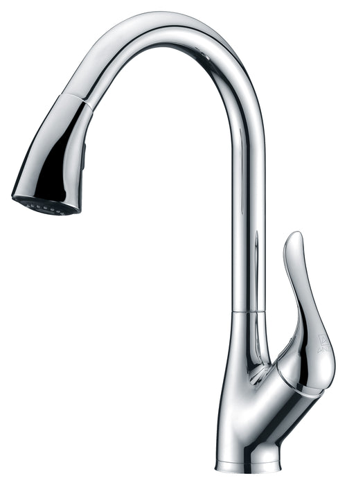 Accent Series Single-Handle Pull-Down Sprayer Kitchen Faucet in Polished Chrome