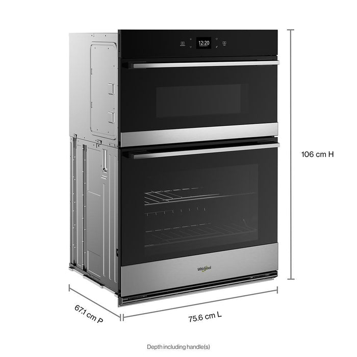 Whirlpool WOEC5930LZ 6.4 Total Cu. Ft. Combo Wall Oven With Air Fry When Connected