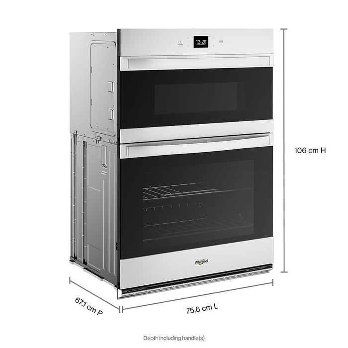 Whirlpool WOEC5030LW 6.4 Total Cu. Ft. Combo Wall Oven With Air Fry When Connected