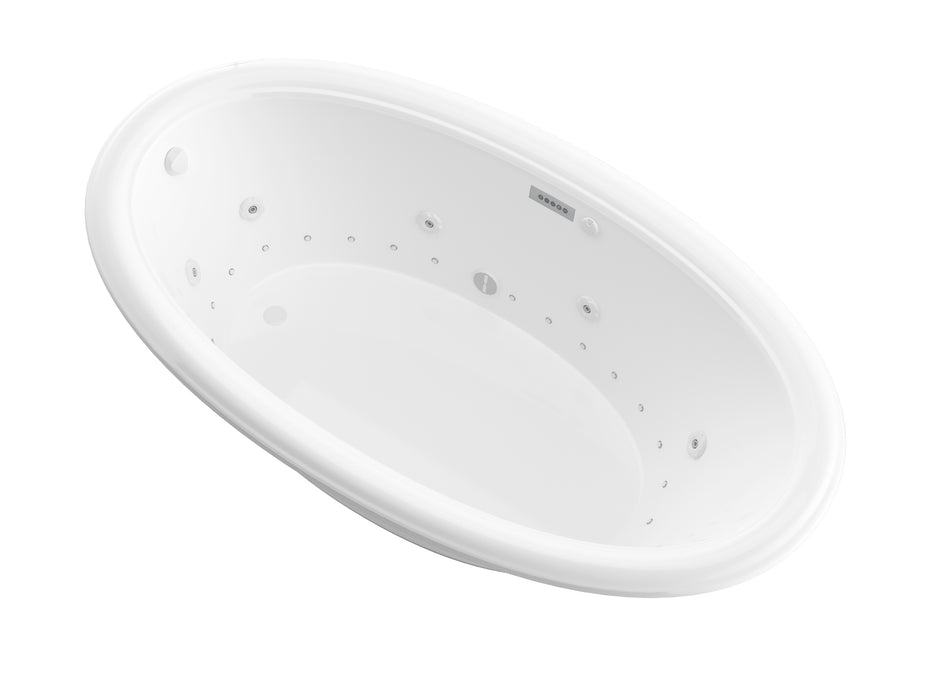 Atlantis Whirlpools Petite  Deluxe Series 35.75 x 59.75in. Air and Whirlpool Jetted Bathtub in White