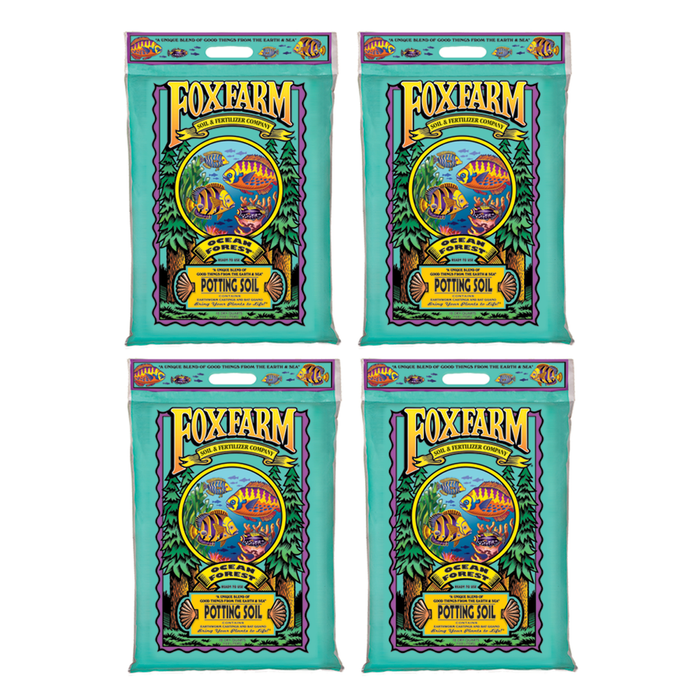 Foxfarm FX14053 Ocean Forest Organic Garden Potting Soil Mix 12 Quarts (4 Pack)