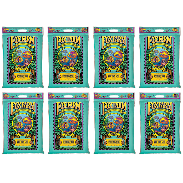 Foxfarm FX14053 Ocean Forest Organic Garden Potting Soil Mix 12 Quarts (8 Pack)