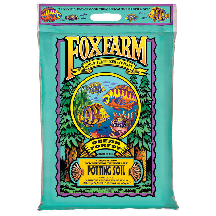 FoxFarm Ocean Forest Organic Garden Potting Soil Mix, 12 Quart Bag (7 Pack)