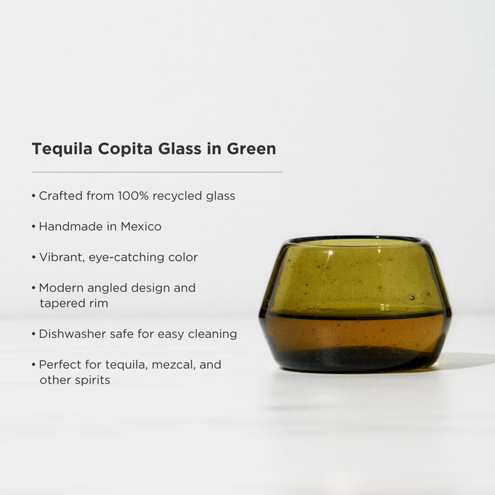 Tequila Copita Glass in Green