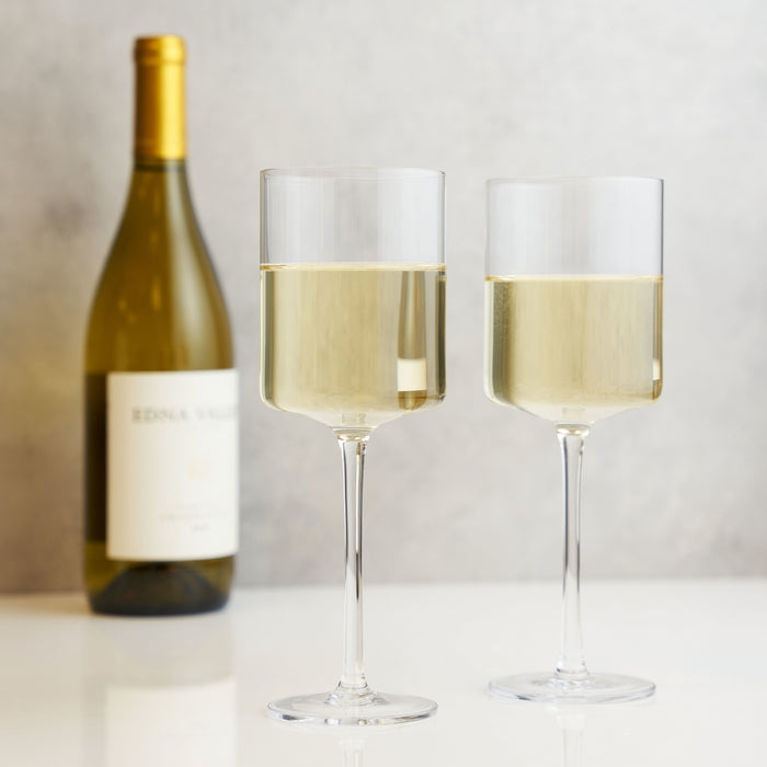 Laurel Crystal White Wine Glasses Set of 2