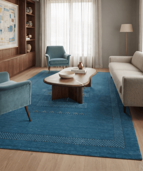 Gabbeh Design Hand Loomed Wool Area Rug