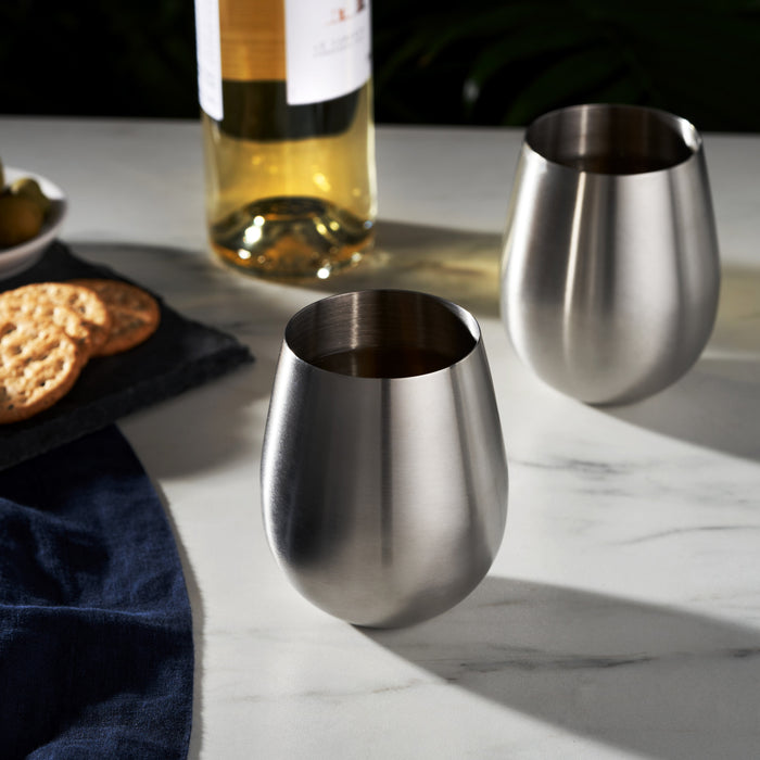 Stainless Steel Wine Tumblers Set of 2