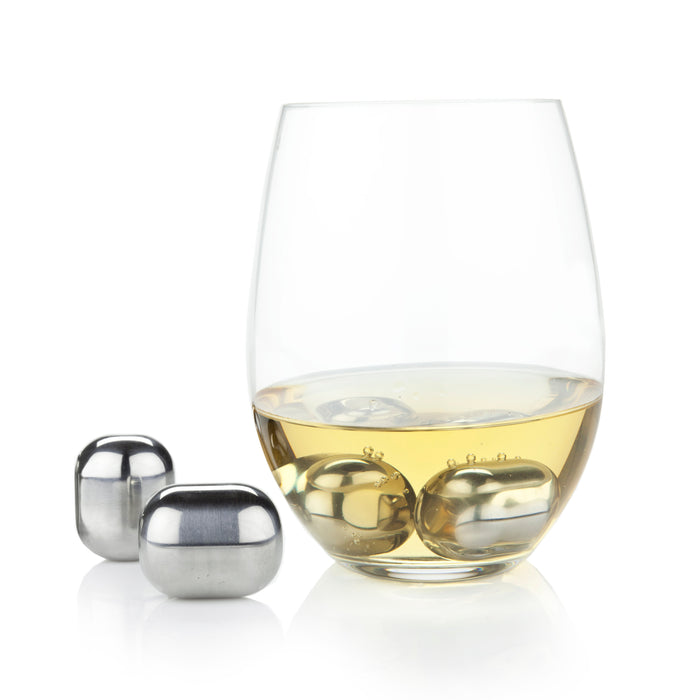 Glacier Rocks Stainless Steel Wine Globes Set of 4