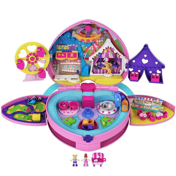 Polly Pocket Tiny Is Mighty Theme Park Toy Pop Out Activity Backpack with Dolls