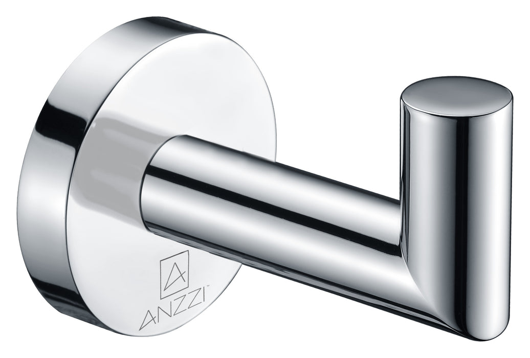 Caster 2 Series Single Robe Hook in Polished Chrome