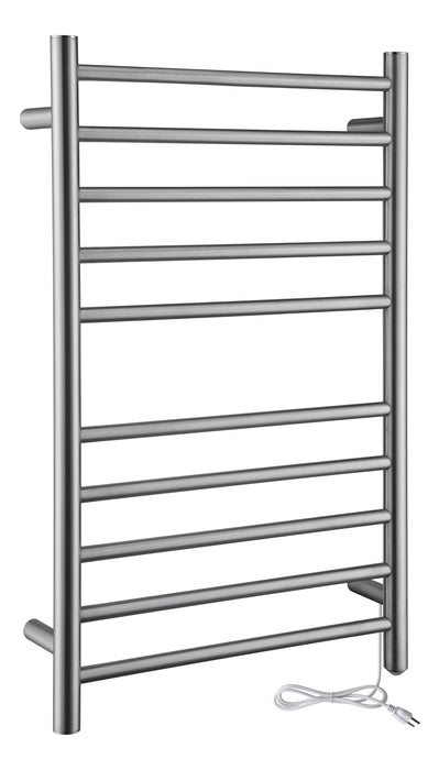 Bali Series 10-Bar Stainless Steel Wall Mounted Towel Warmer in Brushed Nickel