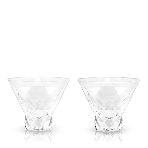 Gem Crystal Martini Glasses Set of 2