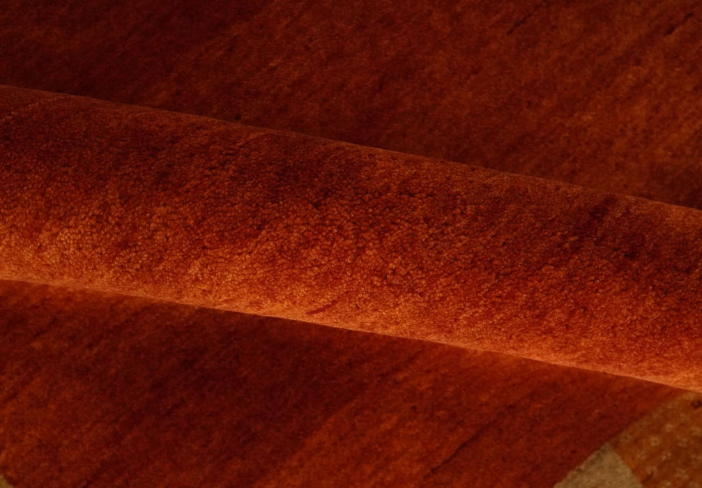 Gold, Rust and Beige Wool Hand Woven Southwestern Lori Gabbeh Rug| KNT50