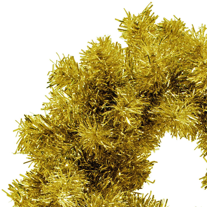 Gold Tinsel Christmas Wreaths
