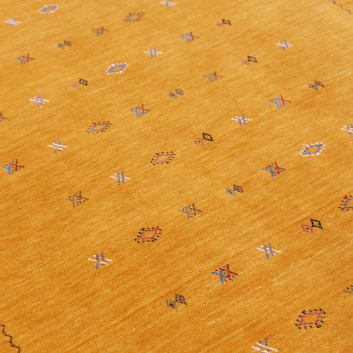 Gold Tribal Center Medallion Hand Loomed Wool Area Rug