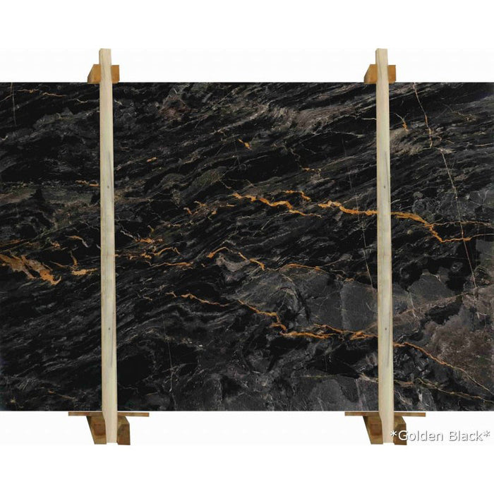 Golden Black Bookmatching Marble Slabs Polished - Livfloors Collection