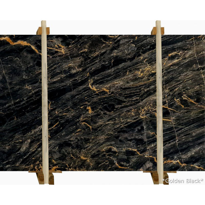 Golden Black Bookmatching Marble Slabs Polished - Livfloors Collection